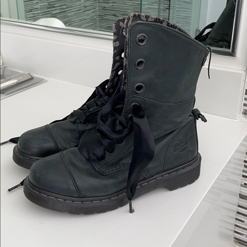 Black Doc Martens Triumph Fold Over Boots